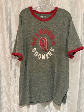 Russell Athletic Oklahoma Sooners Logo T-Shirt Men’s Size 2XL 🔥 C2